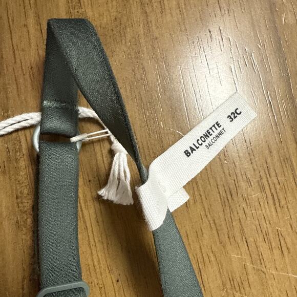 Aerie Smoothez Women's 32C Mesh Unlined Balconette Bra Underwire Green NWT $39 - Picture 5 of 6